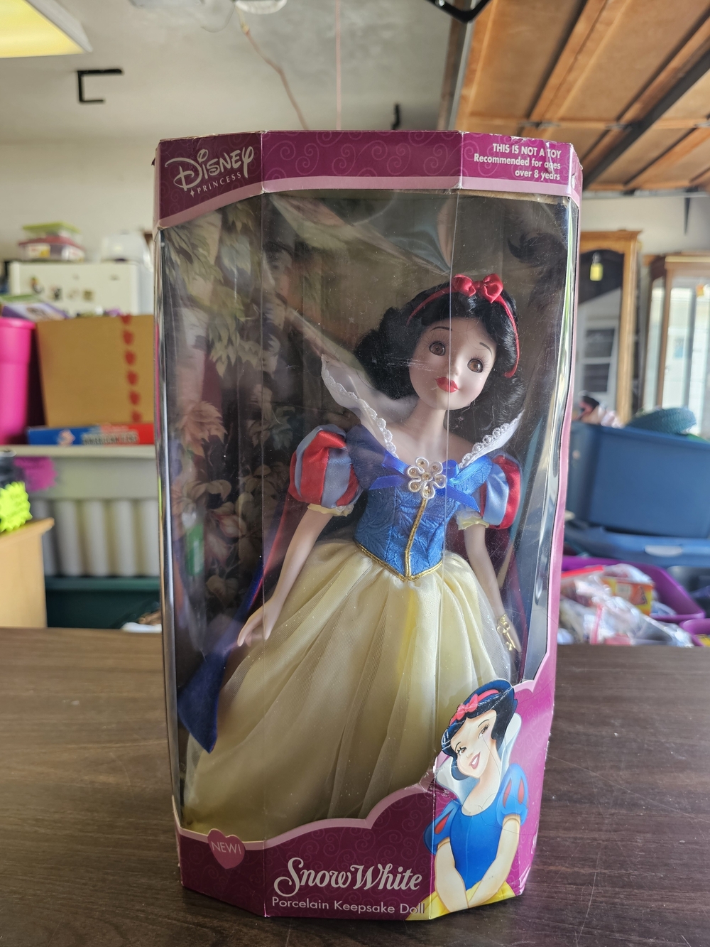 Disney Snow White Porcelain Keepsake Doll - Blue, Yellow & Red